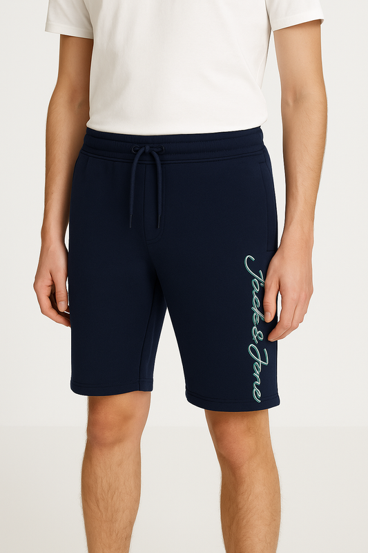 Jack & Jones Signature Script Logo Shorts – Navy