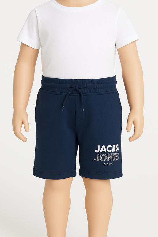 Jack & Jones Men’s Logo Fleece Shorts – Navy Blue