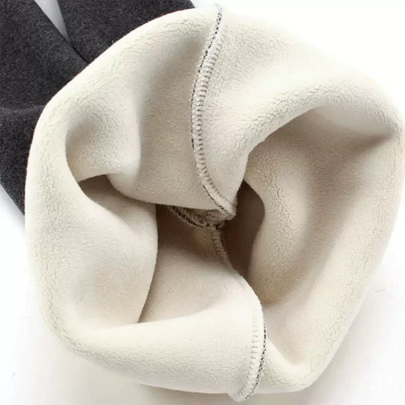 Girls' fleece-lined Leggings Autumn and Winter Children's Warm Outer Wearing Western Style Baby One-piece Fleece Cartoon Warm Pants Spring