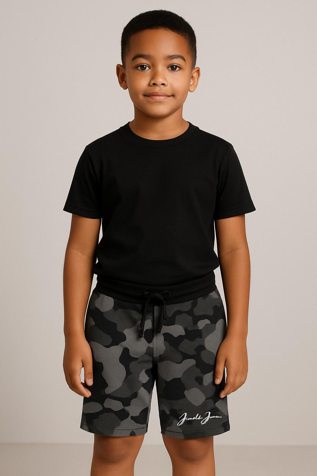 Jack & Jones Camo Print Logo Shorts