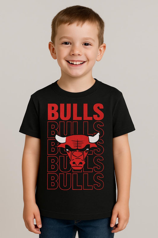 Kids’ Chicago Bulls Graphic Tee – Black