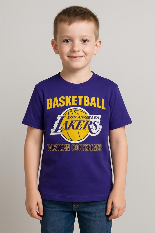 NBA Los Angeles Lakers Basketball T-Shirt – Purple | Western Conference Fan Tee
