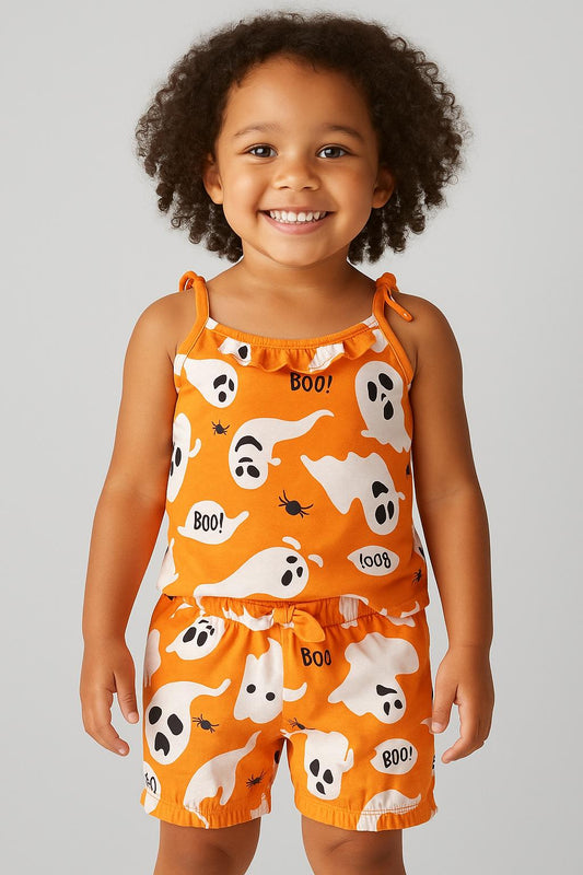 Girls’ “BOO!” Halloween Two-Piece Set
