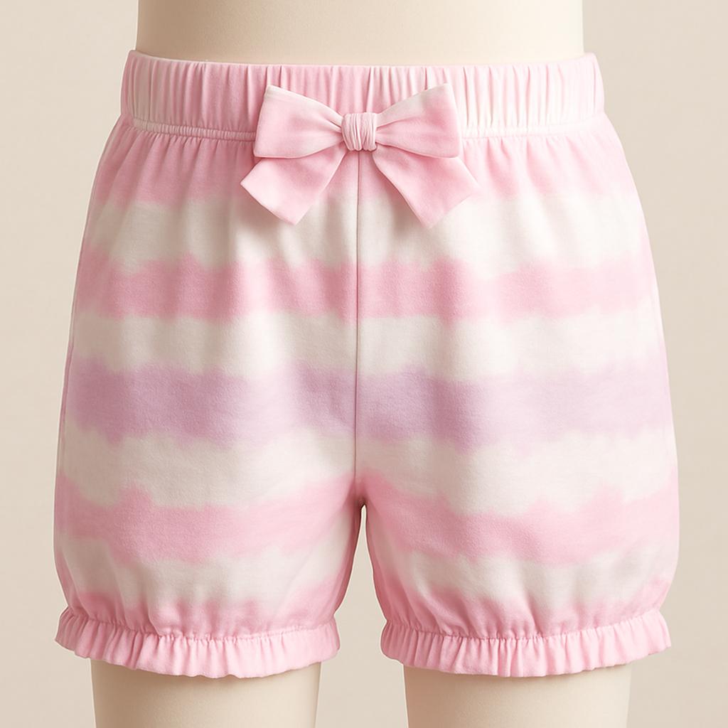 Girls' Two-Piece Summer Set – Pink Tie-Dye