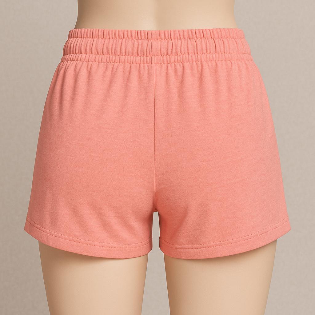 Women's Casual Drawstring Lounge Shorts – Coral Pink