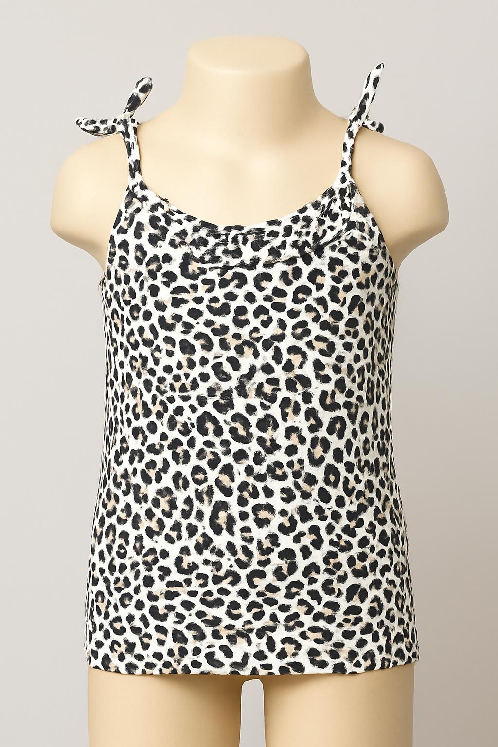Leopard Print Girls' Summer Short Set