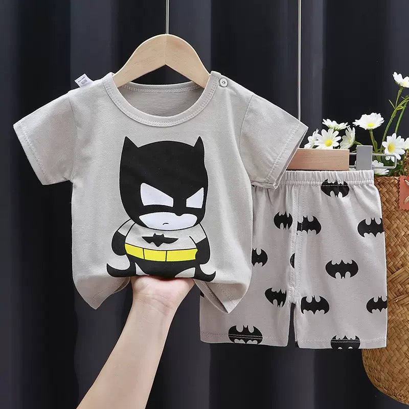 Colorful Summer Children's Short-Sleeve Shorts Set, Pure Cotton T-Shirt, Thin Style for Boys and Girls, New Children's Clothing 2026 kids set