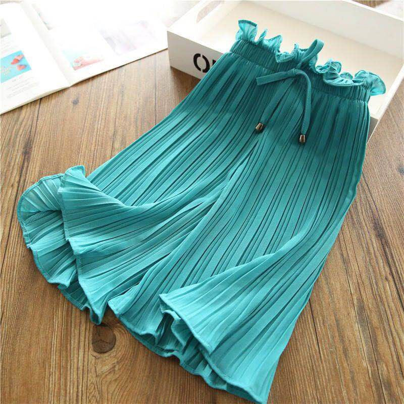 Girls' Wide Leg Pants 2026 New Children's Wear Girls' Children's Nine-point Anti-mosquito Pants Girls' Pants Summer Casual Pants for Large Children Culottes Spring