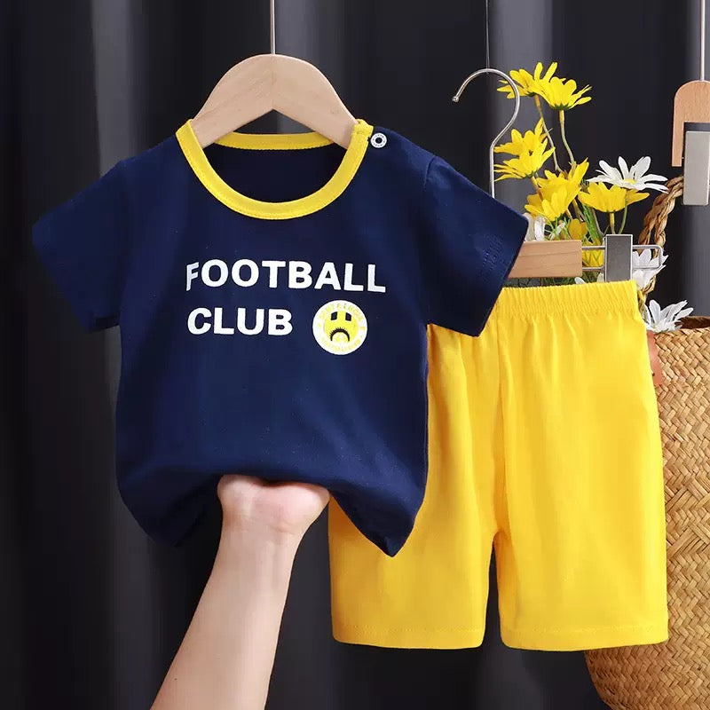 Colorful Summer Children's Short-Sleeve Shorts Set, Pure Cotton T-Shirt, Thin Style for Boys and Girls, New Children's Clothing 2026 kids set