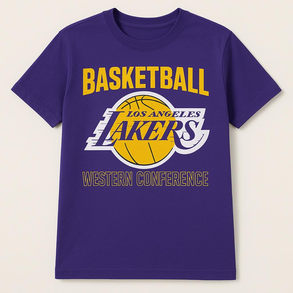 NBA Los Angeles Lakers Basketball T-Shirt – Purple | Western Conference Fan Tee