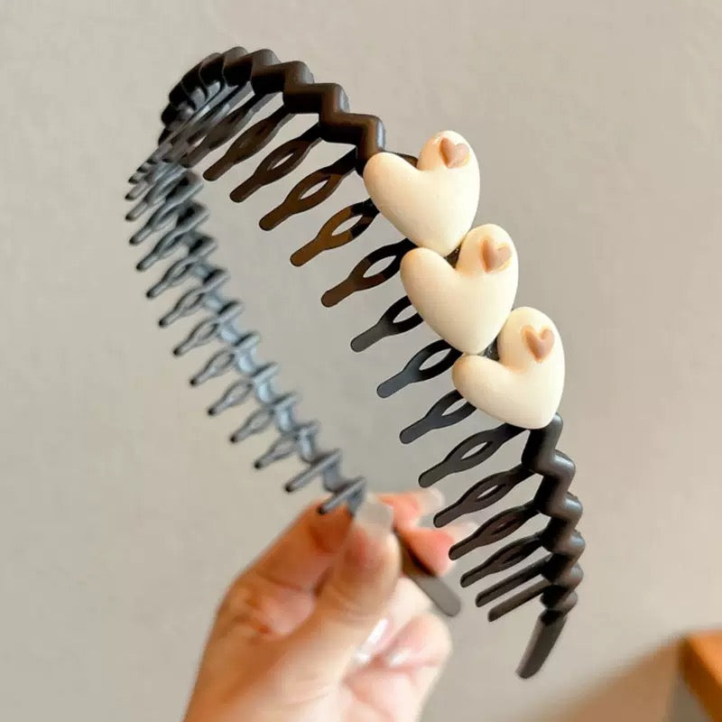 Children's Coffee-Colored Toothed Anti-Slip Hairband New Autumn and Winter Broken Hair Hairpin Headband Baby Girl Headband