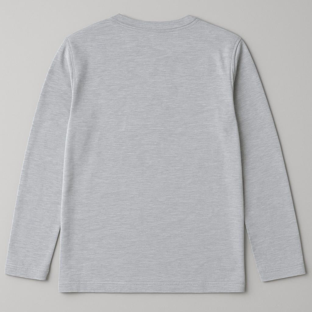 Astro “Journey” 2-piece Long Sleeve Tee – khaki & Heather Grey | Boys Graphic Adventure Shirt