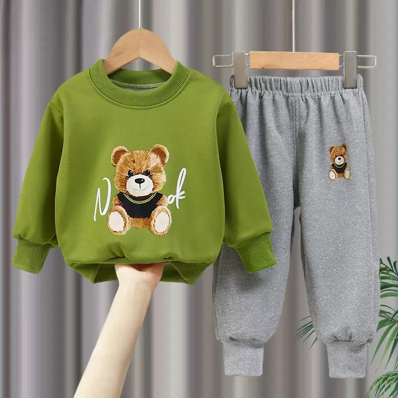 Spring New Style Two-Piece Sweatshirt Set for Boys and Girls, Long-Sleeve and Long Pants, Summer Version Trendy Unisex Children's Outfit