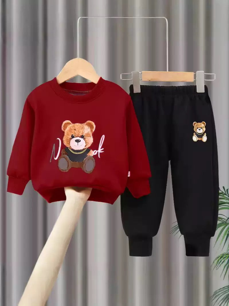 Spring New Style Two-Piece Sweatshirt Set for Boys and Girls, Long-Sleeve and Long Pants, Summer Version Trendy Unisex Children's Outfit