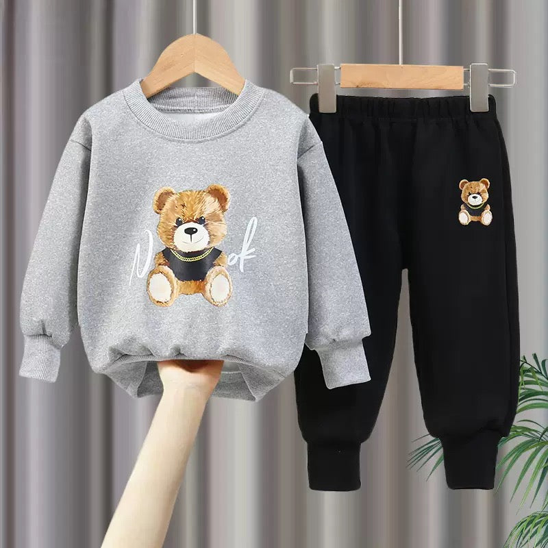 Spring New Style Two-Piece Sweatshirt Set for Boys and Girls, Long-Sleeve and Long Pants, Summer Version Trendy Unisex Children's Outfit