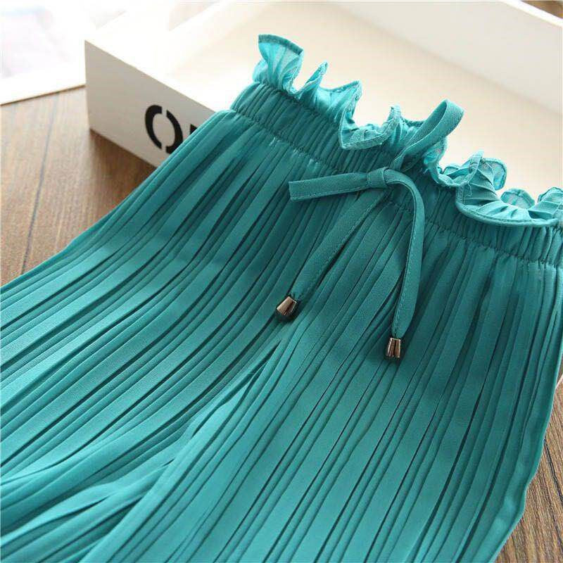 Girls' Wide Leg Pants 2026 New Children's Wear Girls' Children's Nine-point Anti-mosquito Pants Girls' Pants Summer Casual Pants for Large Children Culottes Spring