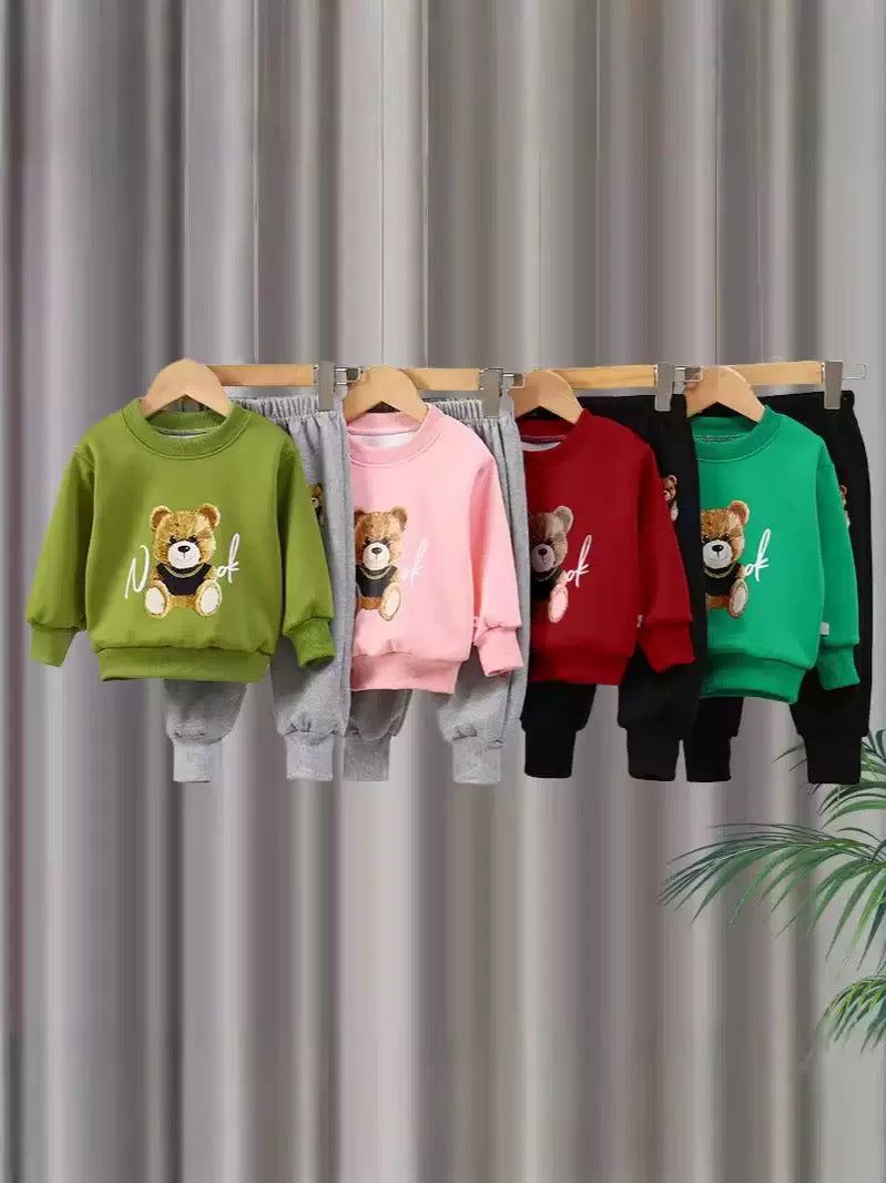 Spring New Style Two-Piece Sweatshirt Set for Boys and Girls, Long-Sleeve and Long Pants, Summer Version Trendy Unisex Children's Outfit