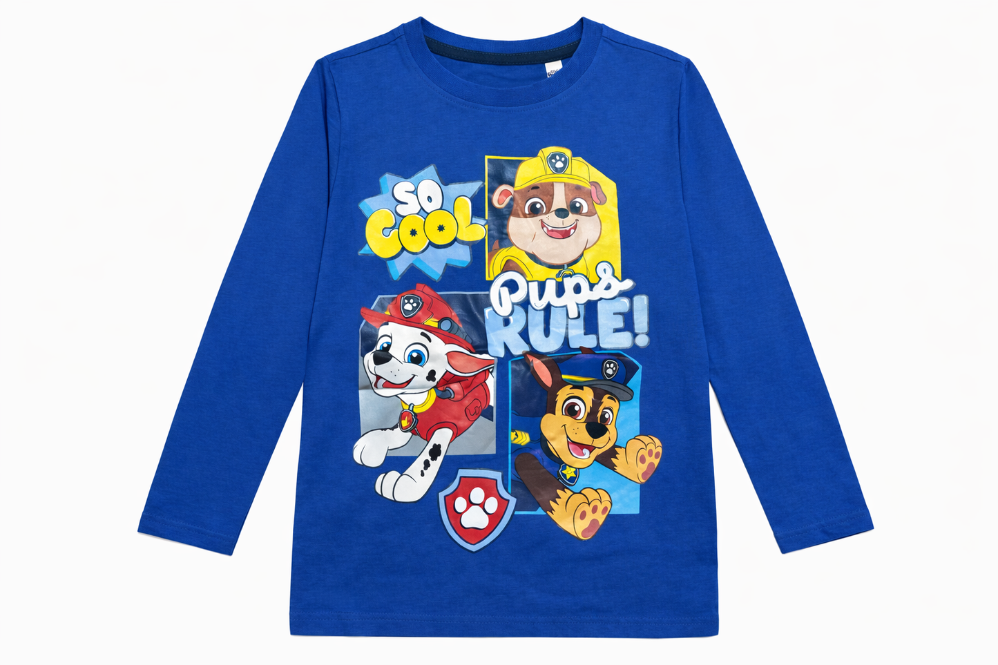 Nickelodeon PAW Patrol Boys Long Sleeve Shirt – Chase, Marshall & Rubble Designs
