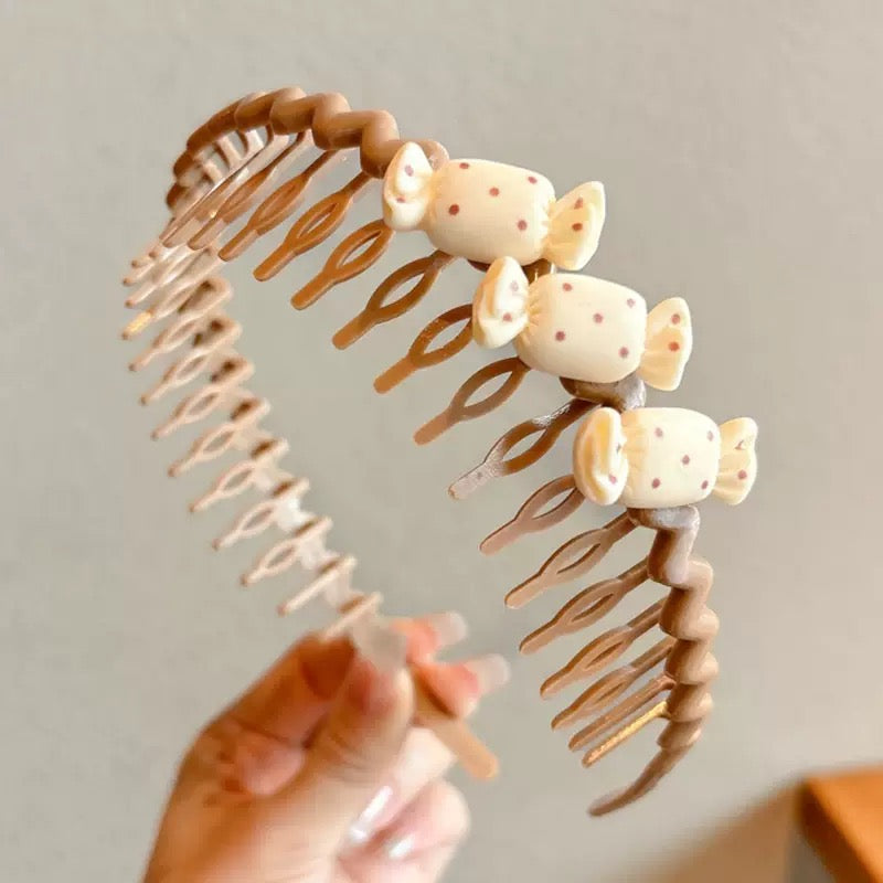 Children's Coffee-Colored Toothed Anti-Slip Hairband New Autumn and Winter Broken Hair Hairpin Headband Baby Girl Headband