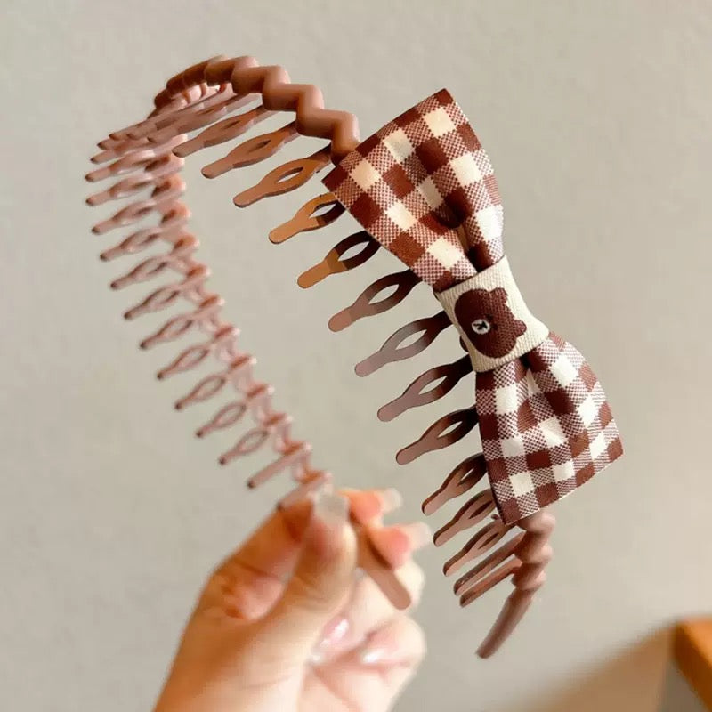 Children's Coffee-Colored Toothed Anti-Slip Hairband New Autumn and Winter Broken Hair Hairpin Headband Baby Girl Headband
