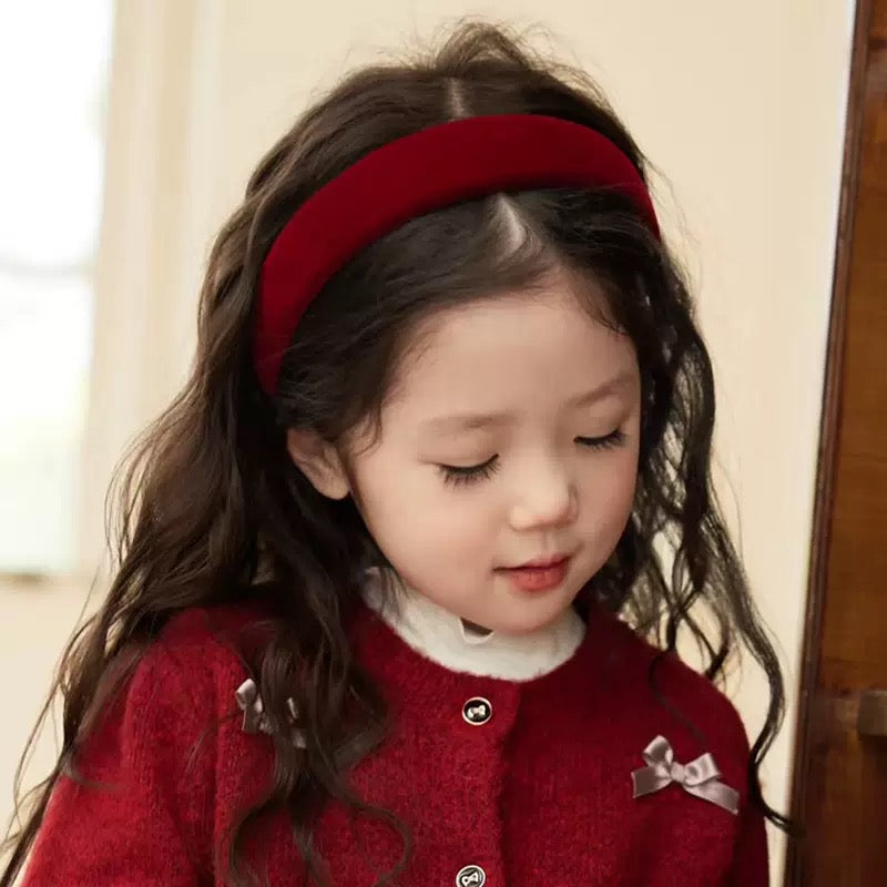 Children's New Year Red Headband 2026 New Style Non-Tightening Hairband for Little Girls Versatile Hairpin Hair Accessory Hair Tie Handmade