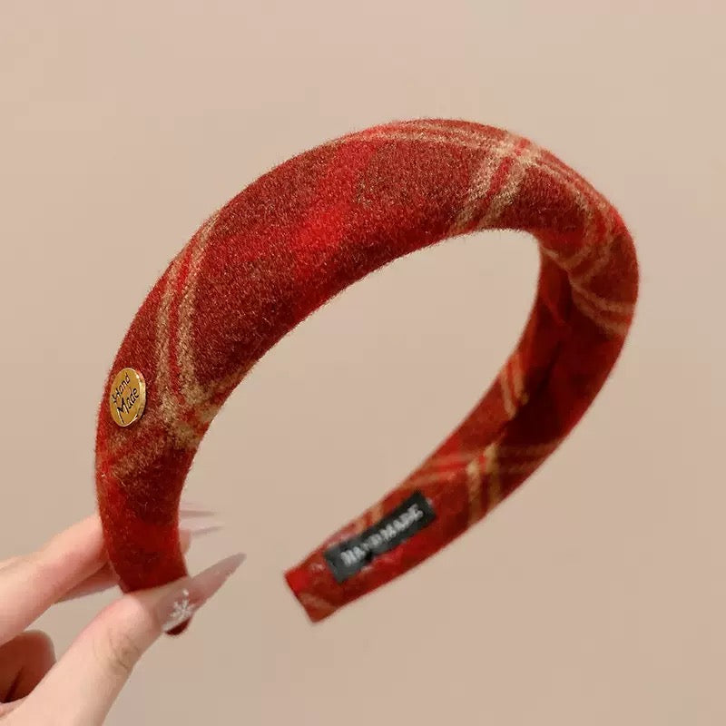 Children's New Year Red Headband 2026 New Style Non-Tightening Hairband for Little Girls Versatile Hairpin Hair Accessory Hair Tie Handmade