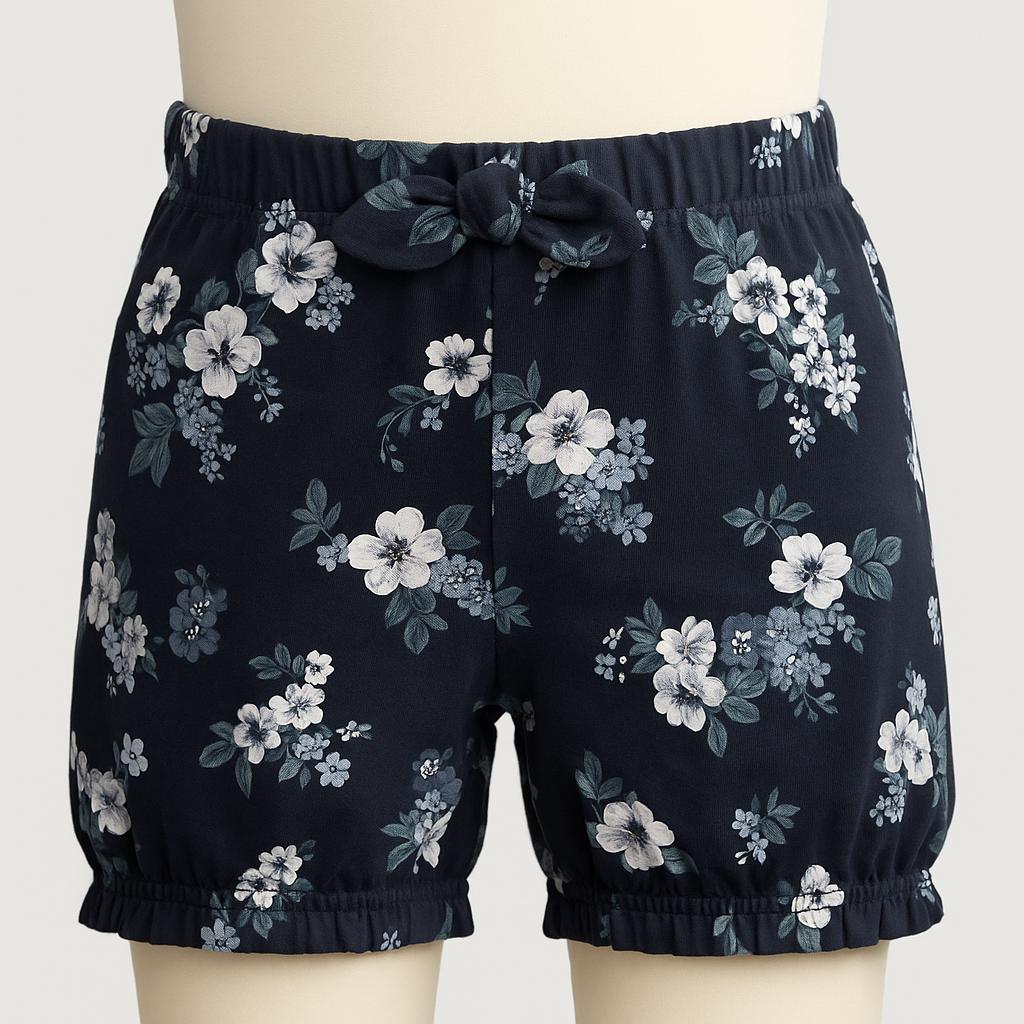 Floral Print Girls' Summer Short Set