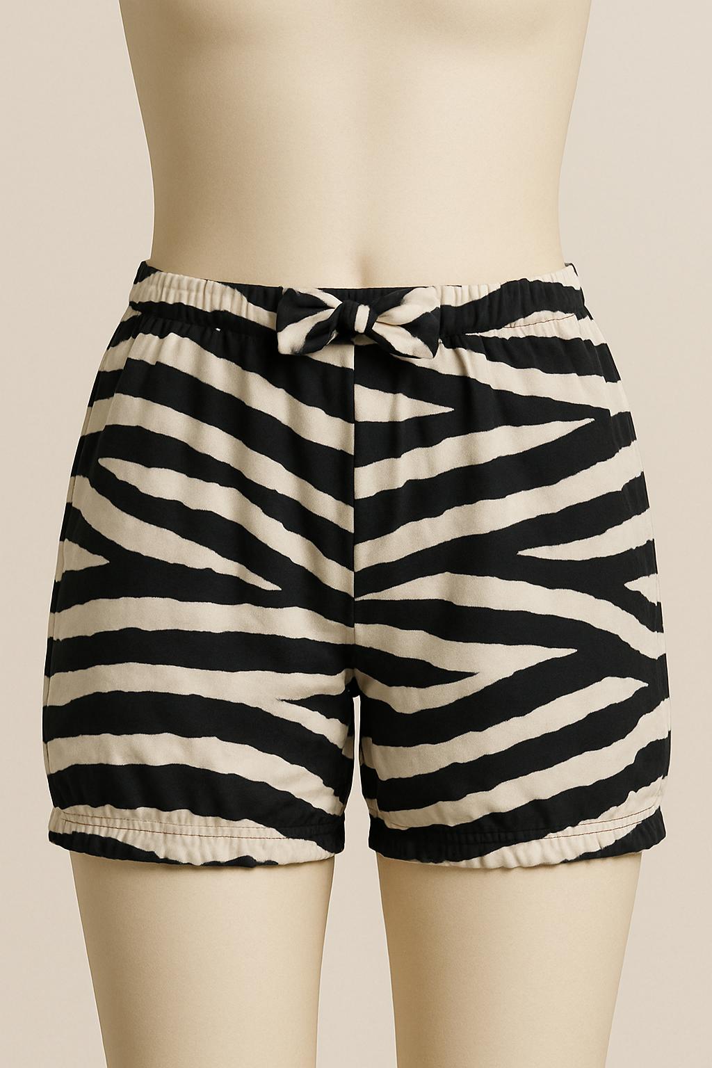Girls’ Zebra Stripe Two-Piece Cami & Shorts Set