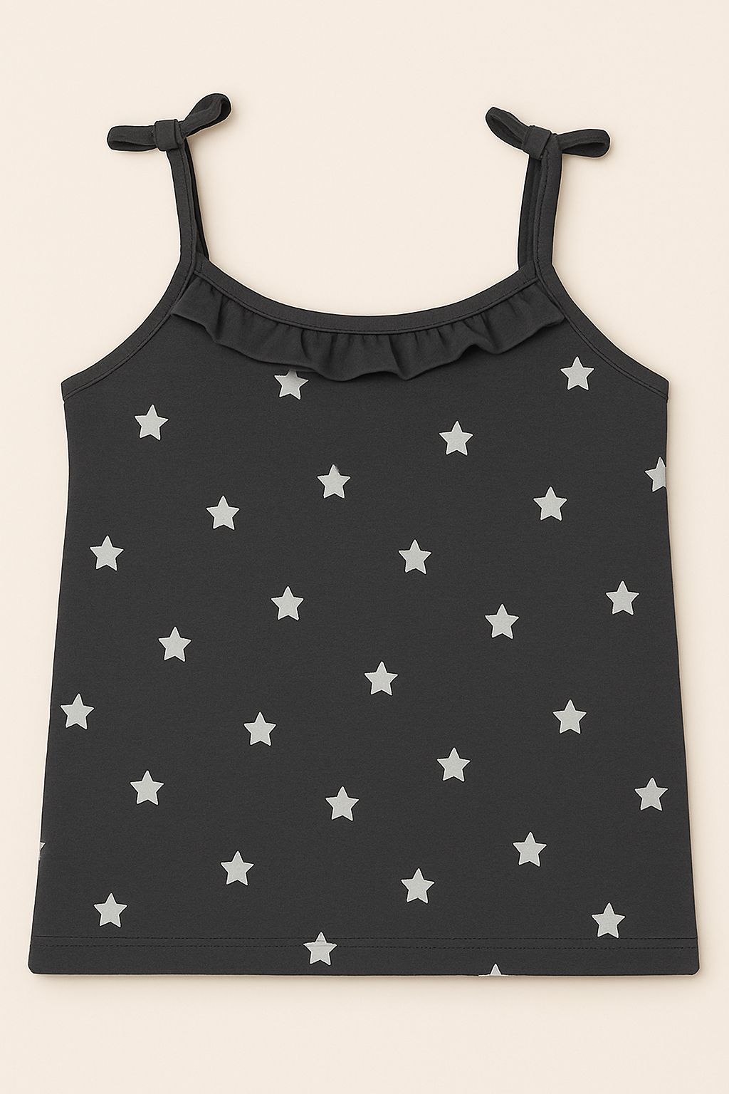 Girls' Two-Piece Starry Night Pajama Set – Washed Black